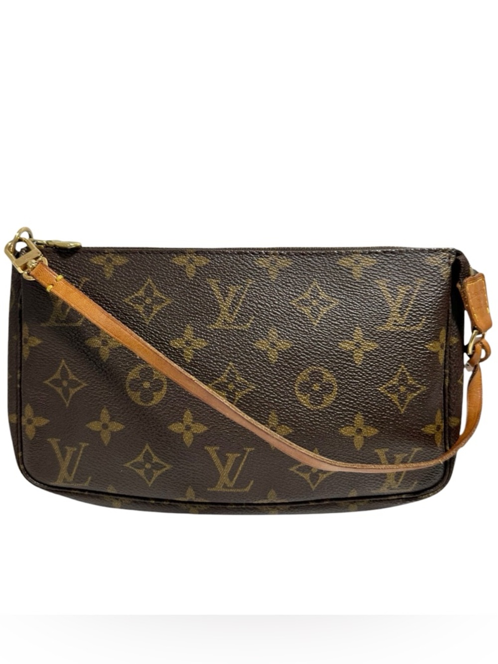 Louis Vuitton Monogram & Vachetta Leather Pochette Mini Bag - Picture 2 of 15